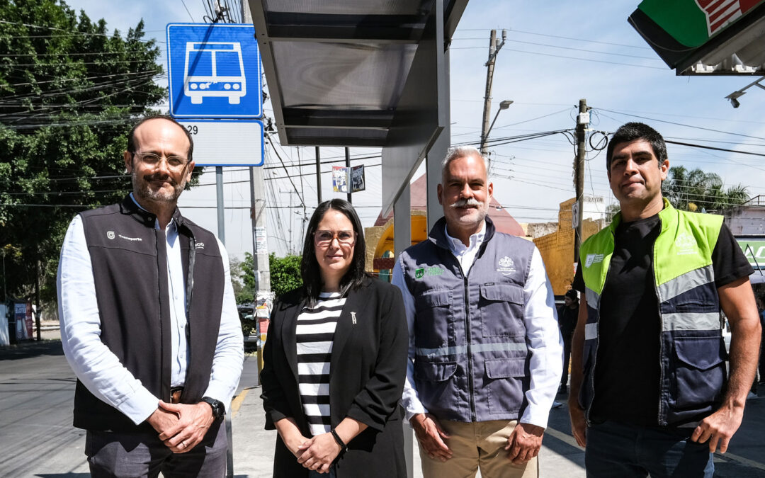 Arranca la primera etapa de renovación de paradas del transporte público en municipios del AMG