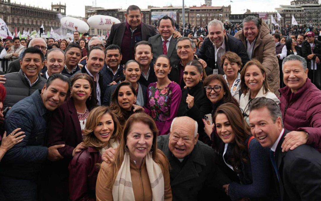 Asiste Pablo Lemus al informe de los primeros 100 días de actividades de Claudia Sheinbaum