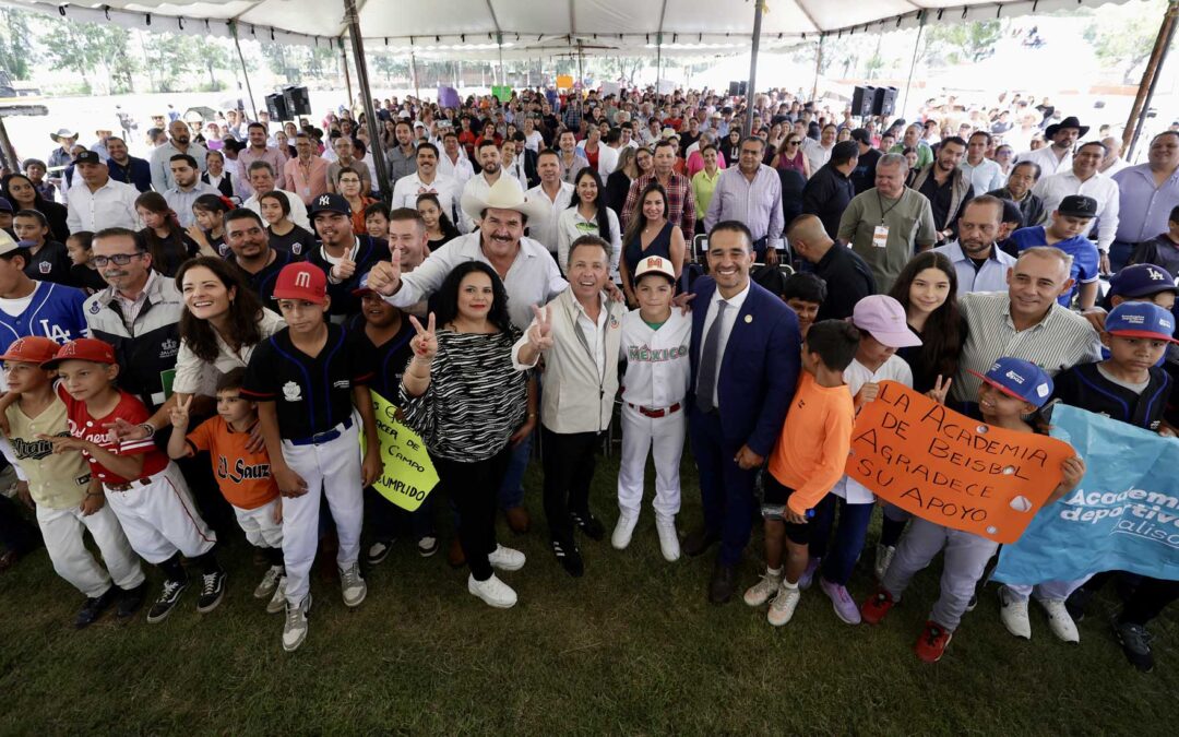 Impulsa Gobierno de Jalisco construcción de campo de béisbol en Zapotlán del Rey para fortalecer la paz y formación de talentos
