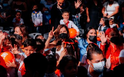 Entrega Vero Delgadillo rehabilitación del Jardín de Niños Revolución Mexicana