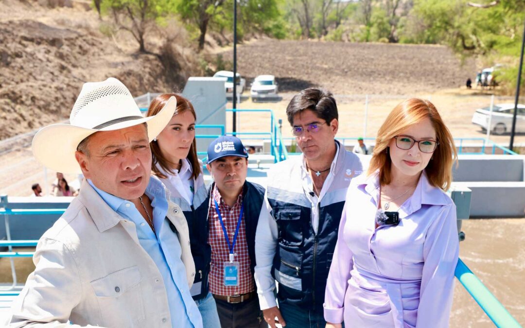 Entrega Pablo Lemus rehabilitación integral de la Planta de Tratamiento de Aguas Residuales Mexticacán