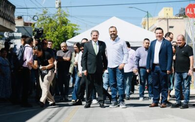 Gerardo Quirino y Juan José Frangie inauguran calles intermunicipales en la zona de López Mateos