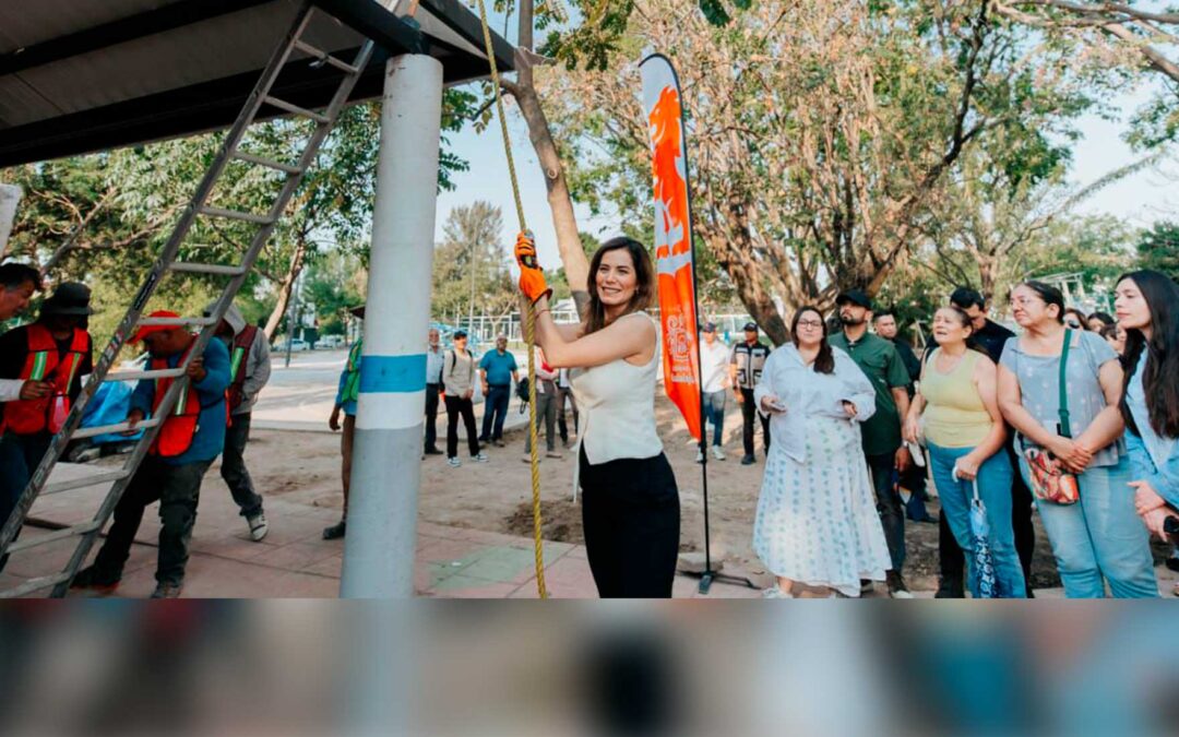 Supervisa Vero Delgadillo rehabilitación de la Unidad Deportiva 62