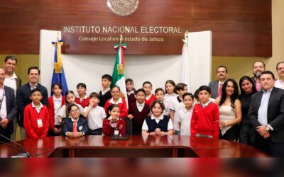 Realiza el INE Jalisco sesión de selección de pequeños guardianes de Guadalajara 2026