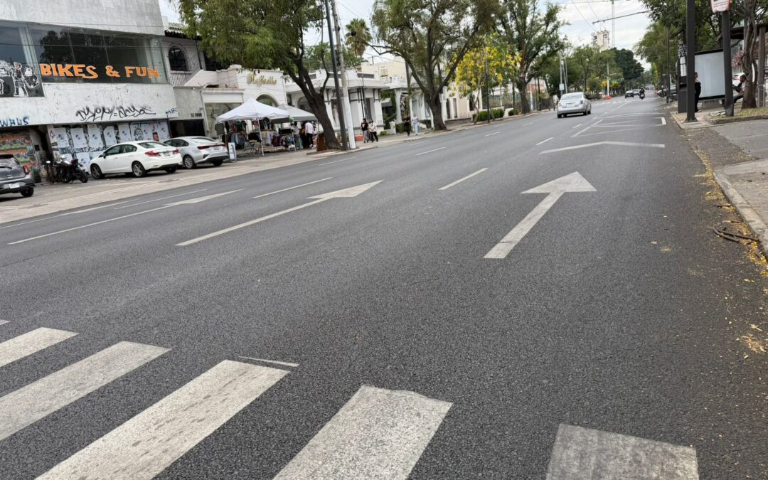Guadalajara reporta 70% de avance en renovación de vialidades clave