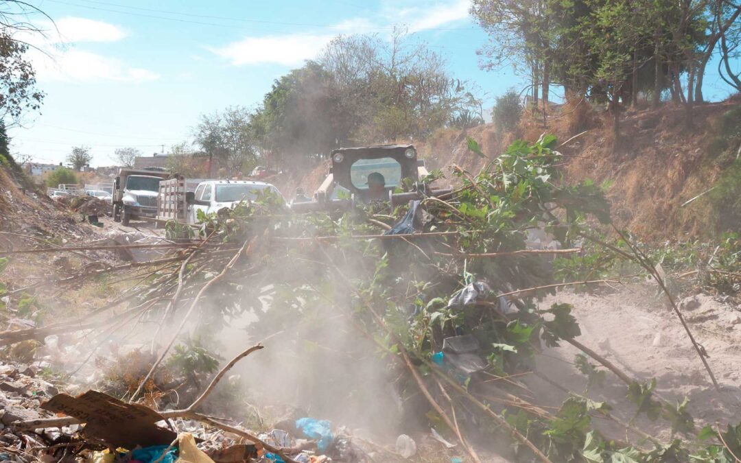 Zapopan mantiene limpieza y desazolve de canales para prevenir inundaciones durante temporal