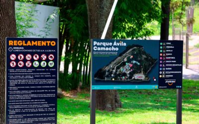 Instala AMBU nuevo sistema de señalética en el Parque Ávila Camacho