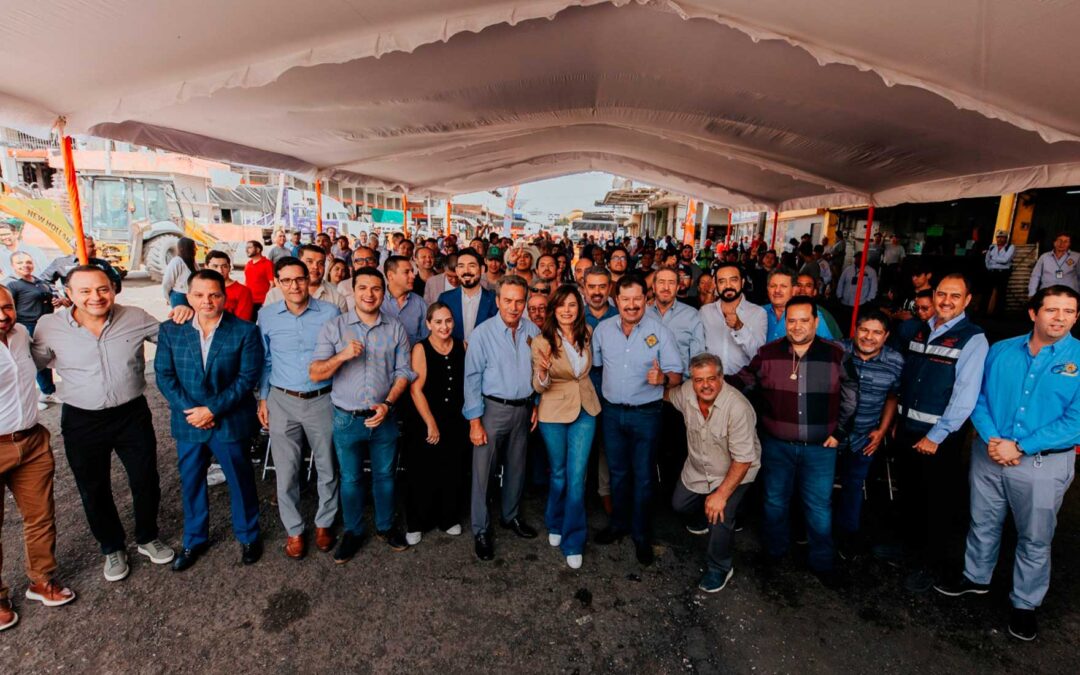 Arranca Vero Delgadillo obras de rehabilitación en calles del Mercado de Abastos